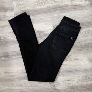 Anthropologie Pilcro Women's Black Wash Denim Skinny Jeans Size 25‎ Modern Style